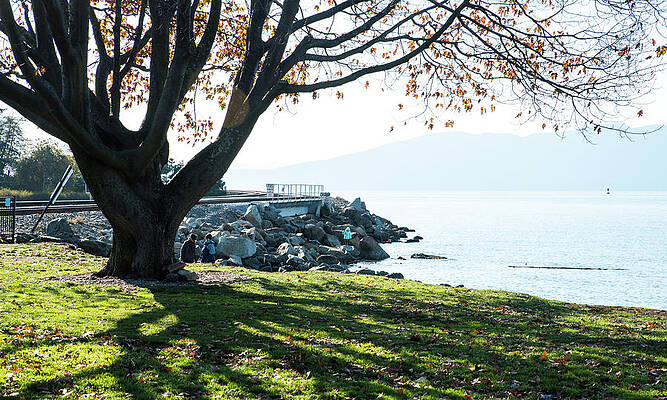 Fall Wall Art featuring the photograph Rock Walker In Blue by Tom Cochran