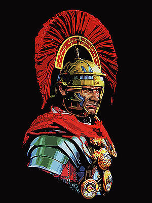 Historical Painting - Roman Centurion Portrait by AM FineArtPrints
