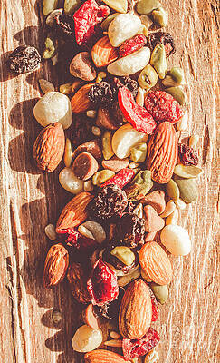 Rustic Photograph - Rustic Dried Fruit And Nut Mix by Jorgo Photography