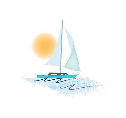 Digital Art - Sailing Day by Gina Harrison
