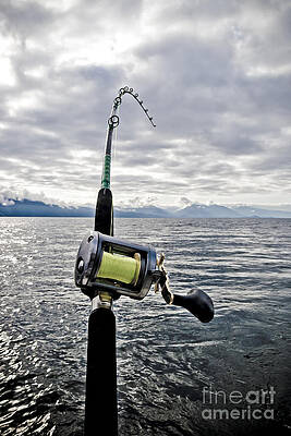 Wall Art featuring the photograph Salmon Fishing Rod by Darcy Michaelchuk