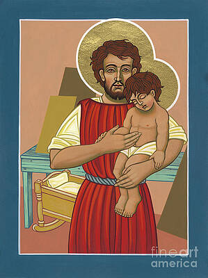 Wall Art featuring the painting Retablo De San Jose Obrero 301 by William Hart McNichols