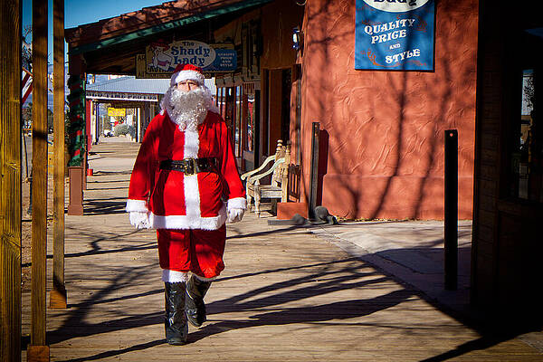 Mary Lee Photograph - Santa Claus Is Coming To Town In Tombstone Arizona by Mary Lee Dereske