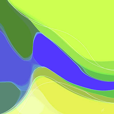 Vibrant Digital Art - Sapphire Valley by Gina Harrison