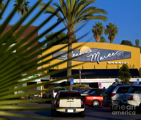 San Diego Wall Art featuring the digital art Seaside Market Cardiff By The Sea, CA by Waterdancer