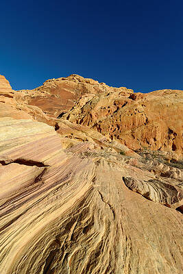 Textured Photograph - Sedimentary Layers -- Sandstone Rock Formations In Valley Of Fire State Park, Nevada by Darin Volpe