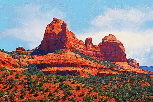 Landscape Painting - Sedona, Arizona - 02 by AM FineArtPrints