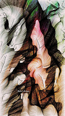 Wall Art featuring the digital art Self-Satisfied by Rafael Salazar