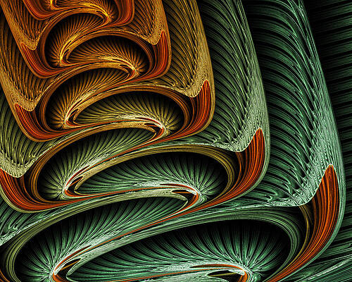 Modern Wall Art featuring the digital art Serpentine Fire by Vic Eberly