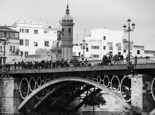 Architecture Photograph - Seville - A View Of Triana Bridge by AM FineArtPrints