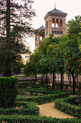Architecture Photograph - Seville - Plaza De America At Sunset by AM FineArtPrints