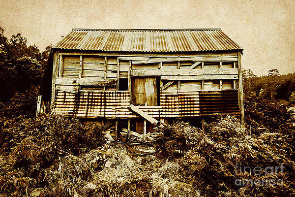 Rustic Photograph - Shabby Country Cottage by Jorgo Photography