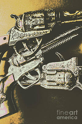 Wall Art featuring the photograph Sheriff Guns by Jorgo Photography