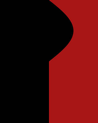 Minimalist Digital Art - Silhouette by Vic Eberly