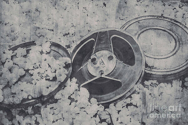 Vintage Film Reels and Popcorn Wall Art