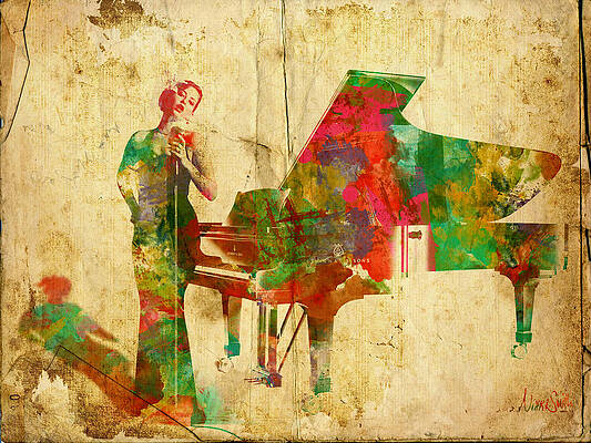 Colorful Jazz Performance Digital Art