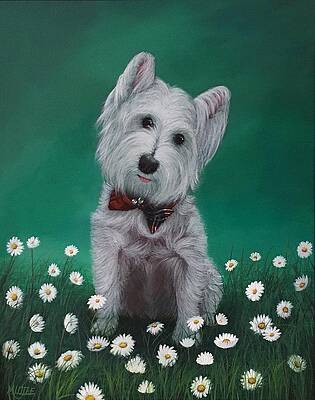 Wall Art featuring the painting Sir Tobias Lickalot by Marlene Little