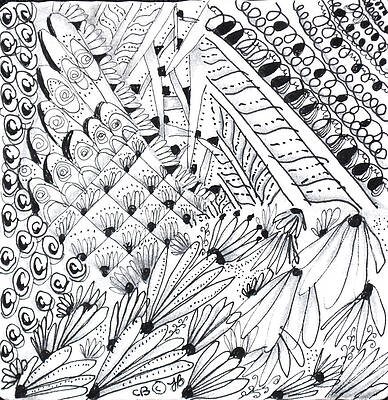 Carer Wall Art featuring the drawing Sister Tangle by Carole Brecht