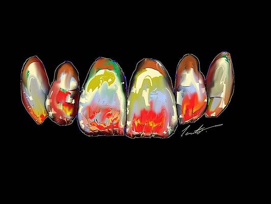 Colorful Wall Art featuring the digital art Six Across by Ianto Thomas