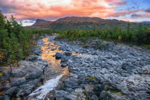Digital Art - Sjoa River At Gjendesheim, Jotunheim National Park, Norway by Miroslav Liska
