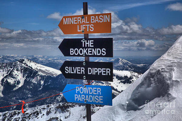 Utah Photograph - Ski Signs In The Wasatch Mountains by Adam Jewell