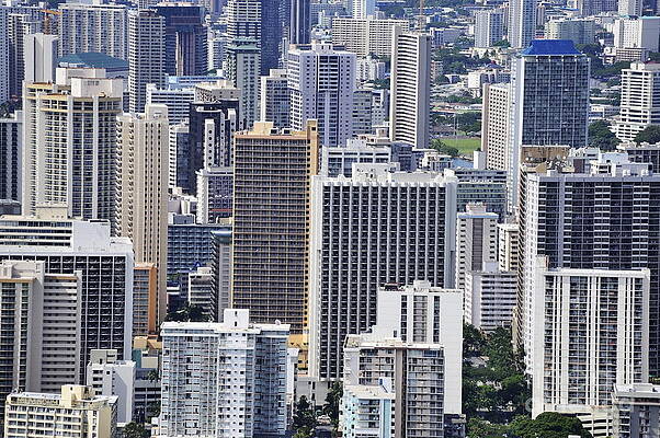 Beach Wall Art featuring the photograph Skyscrapers Nearby Waikiki Beach by Sami Sarkis Photography