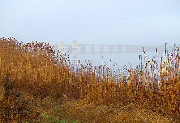 Reflection Photograph - Smith Point Bridge 2 by Robert Newman