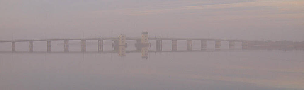 Reflection Photograph - Smith Point Bridge by Robert Newman
