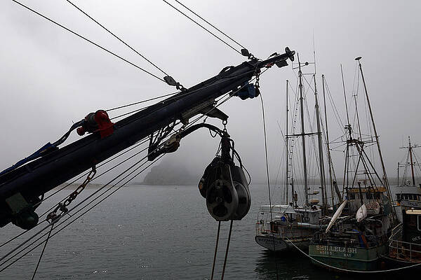 America Photograph - Socked In -- Fishing Boats In The Fog In Morro Bay, California by Darin Volpe