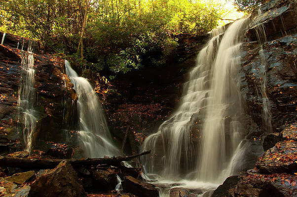 North Carolina Wall Art featuring the photograph Soco Waterfalls From Spillway by Flees Photos