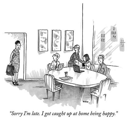 Late Arrival to Business Meeting Wall Art