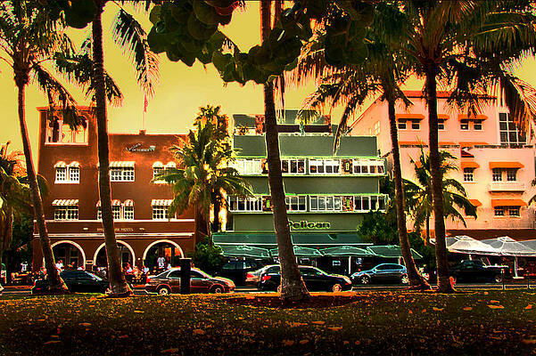 South Beach Art Deco Buildings Photograph