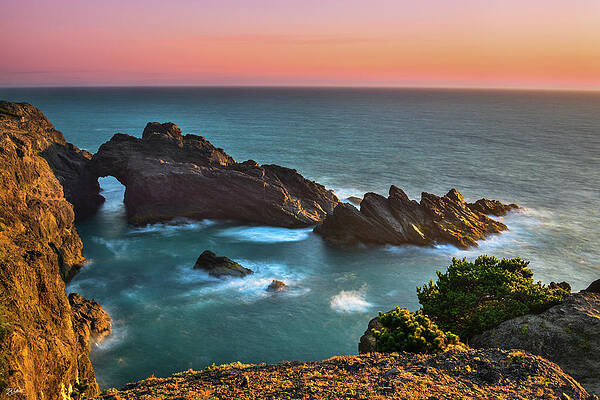 Wall Art featuring the photograph Southern Oregon Coast Sunset by Russell Wells
