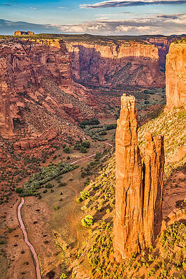 Wall Art featuring the photograph Spider Rock Sunset - Canyon De Chelly National Monument Photograph by Duane Miller