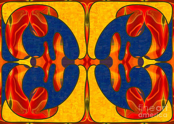 Wall Art featuring the digital art Spiritual Dreaming Abstract Art By Omashte by Omaste Witkowski