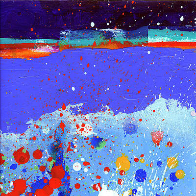 Colorful Abstract Splatter Scene Wall Art