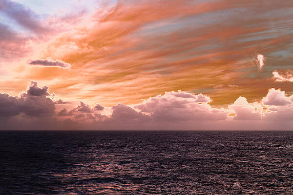 Landscape Wall Art featuring the photograph Splendorous Skies At Sea by Bill and Linda Tiepelman