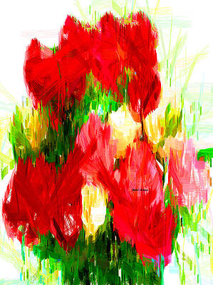 Nature Wall Art featuring the digital art Spring Bouquet by Rafael Salazar