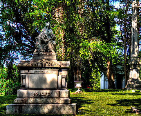 Wall Art featuring the photograph Spring Grove Cemetery Site by Jonny D