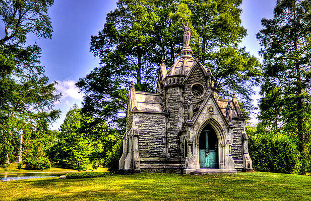 Wall Art featuring the photograph Spring Grove Mausoleum by Jonny D