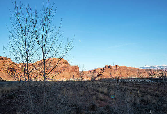 Spring Photograph - Spring Moon Over Moab by Tom Cochran