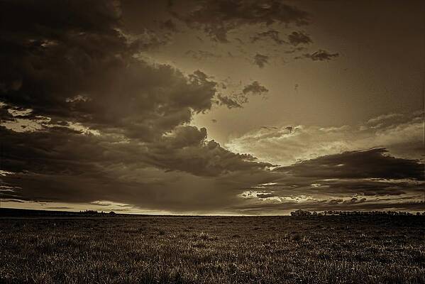 Spring Photograph - Spring Storm Front In Sepia by Dale Kauzlaric