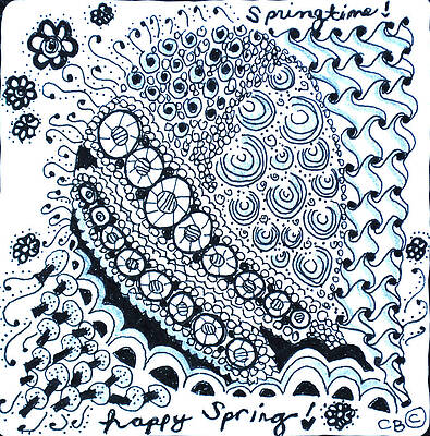 Carer Wall Art featuring the drawing Springtime by Carole Brecht