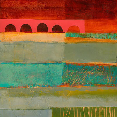 Colorful Geometric Landscape Wall Art