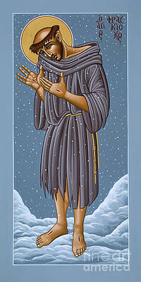 St Francis in Winter Scene Wall Art