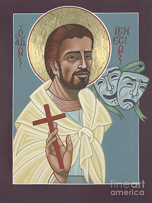 Wall Art featuring the painting St Genisius Patron Of Actors 279 by William Hart McNichols