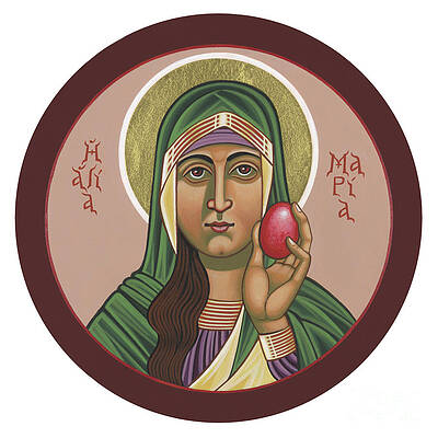 St Mary Magdalen Icon with Red Egg Wall Art