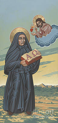 Wall Art featuring the painting St Mother Cabrini  Missionary Of The Sacred Heart 209 by William Hart McNichols
