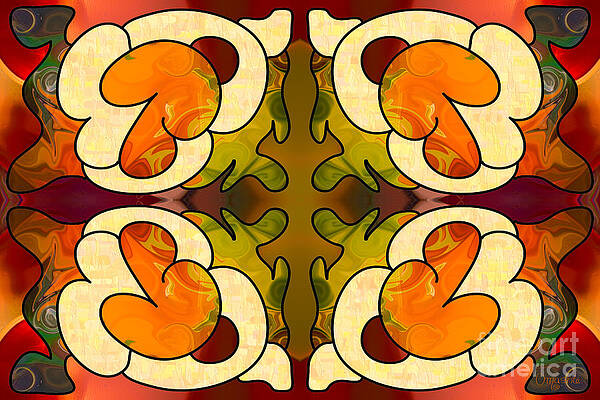 Wall Art featuring the digital art Staring Into The Abyss Abstract Art By Omashte by Omaste Witkowski