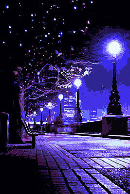 Mysterious Painting - Starry Nights by AM FineArtPrints